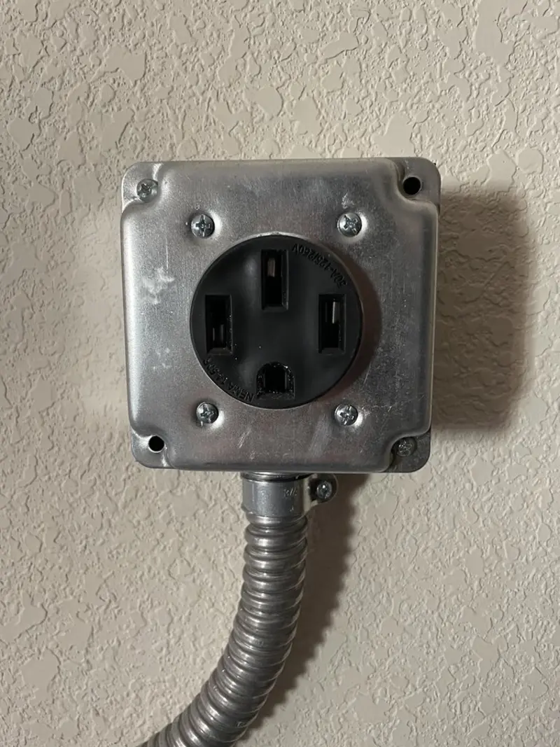 NEMA 14-50 outlet installed for Electrical Panel Upgrade in Louisville